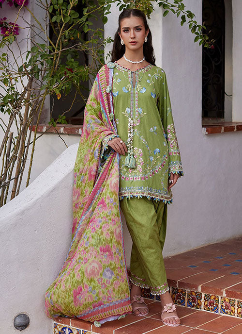 Farah Talib Aziz - Luxury Lawn Collection 2026 - Carmen Kiwi